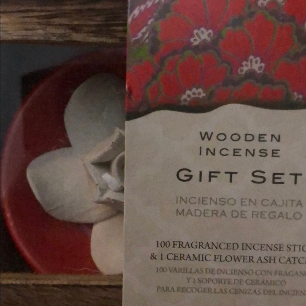 Ceramic Flower Incense Holder with Incense